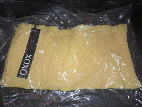 XOXO Tube Top Women's Large Crop Yellow Lemon - Image 1
