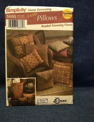 Lot 6 Simplicity Sewing Patterns Home Décor Pillows Crafts 1933 5121 5685 5854 - Thumbnail 6