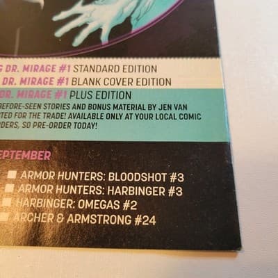Valiant First Pullbox Preview Death Defying Dr Mirage #1 2014 Promo VF/NM - Thumbnail 11