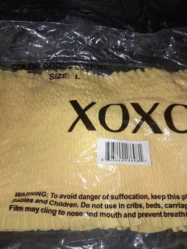 XOXO Tube Top Women's Large Crop Yellow Lemon - Thumbnail 4