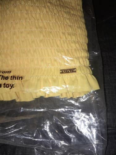 XOXO Tube Top Women's Large Crop Yellow Lemon - Thumbnail 2