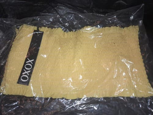 XOXO Tube Top Women's Large Crop Yellow Lemon - Thumbnail 5