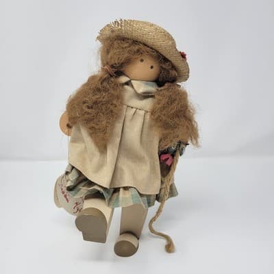1994 Longaberger Lizzie High 11" Wooden Doll Goose 10th Anniversary Cottagecore - Image 1
