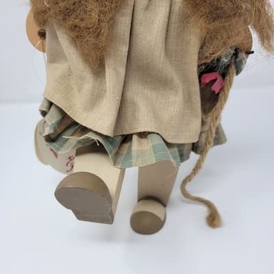 1994 Longaberger Lizzie High 11" Wooden Doll Goose 10th Anniversary Cottagecore - Thumbnail 4