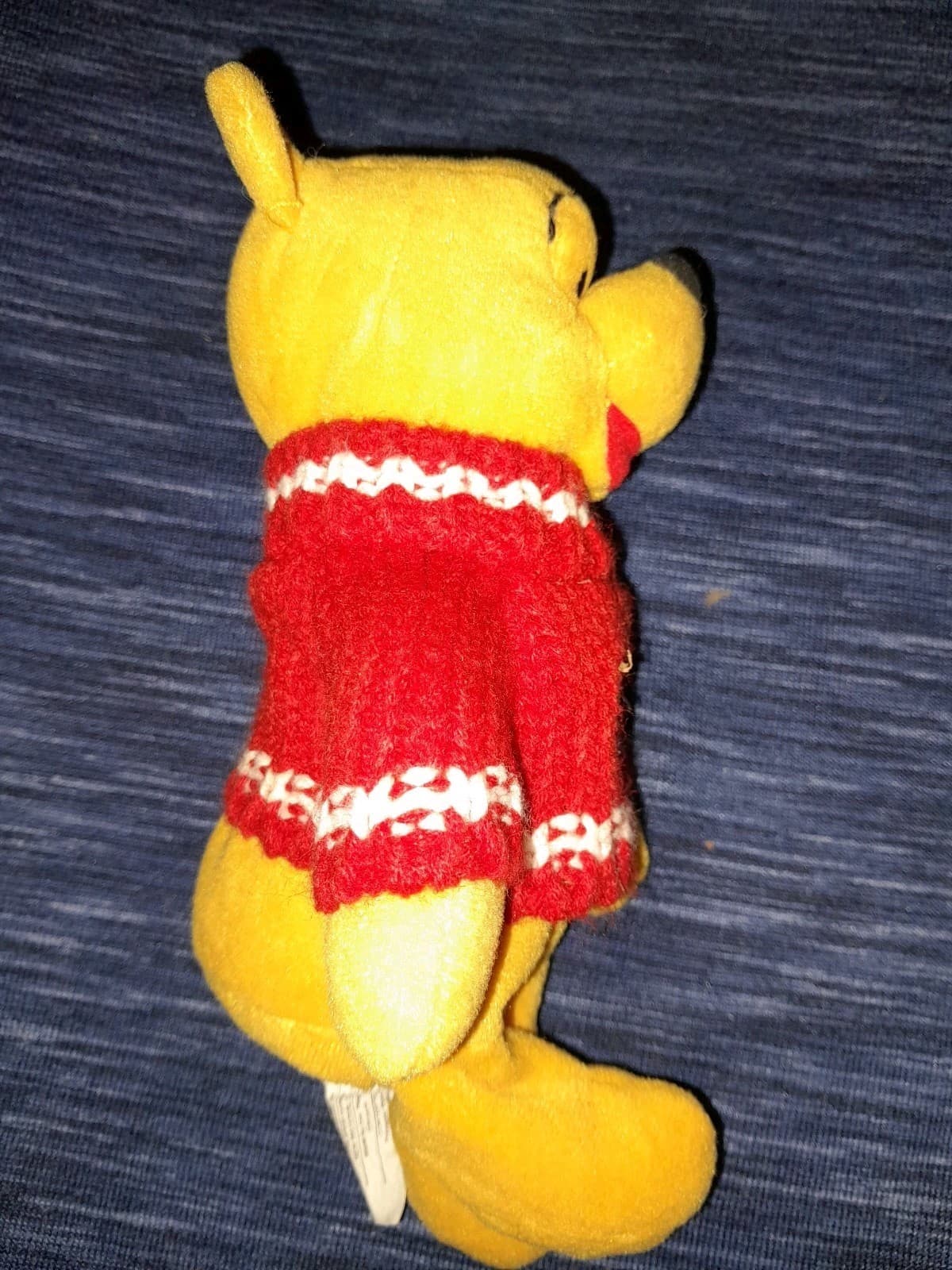 Winnie The Pooh Snowflake Sweater Pooh Family Bean Bag Plush Disney Store 1998 - Thumbnail 6