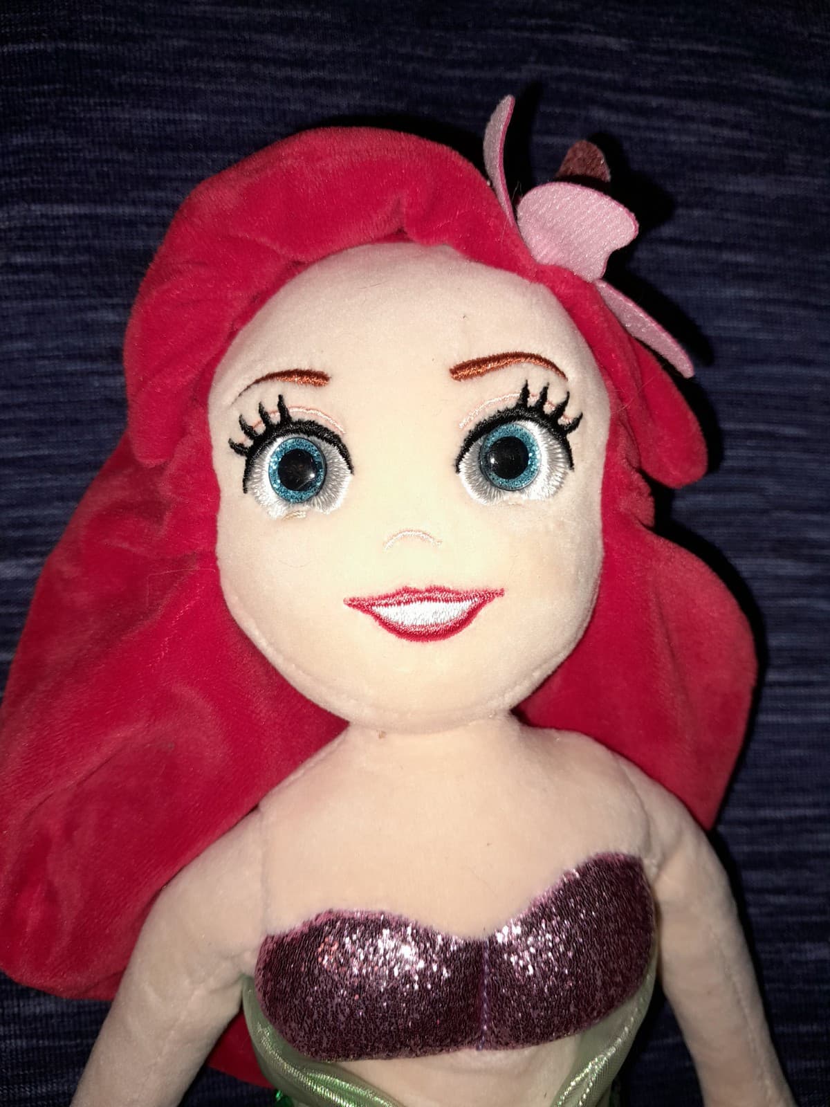 TY Sparkle Ariel Disney Sequin Glitter Stuffed Plush The Little Mermaid 20” - Image 1