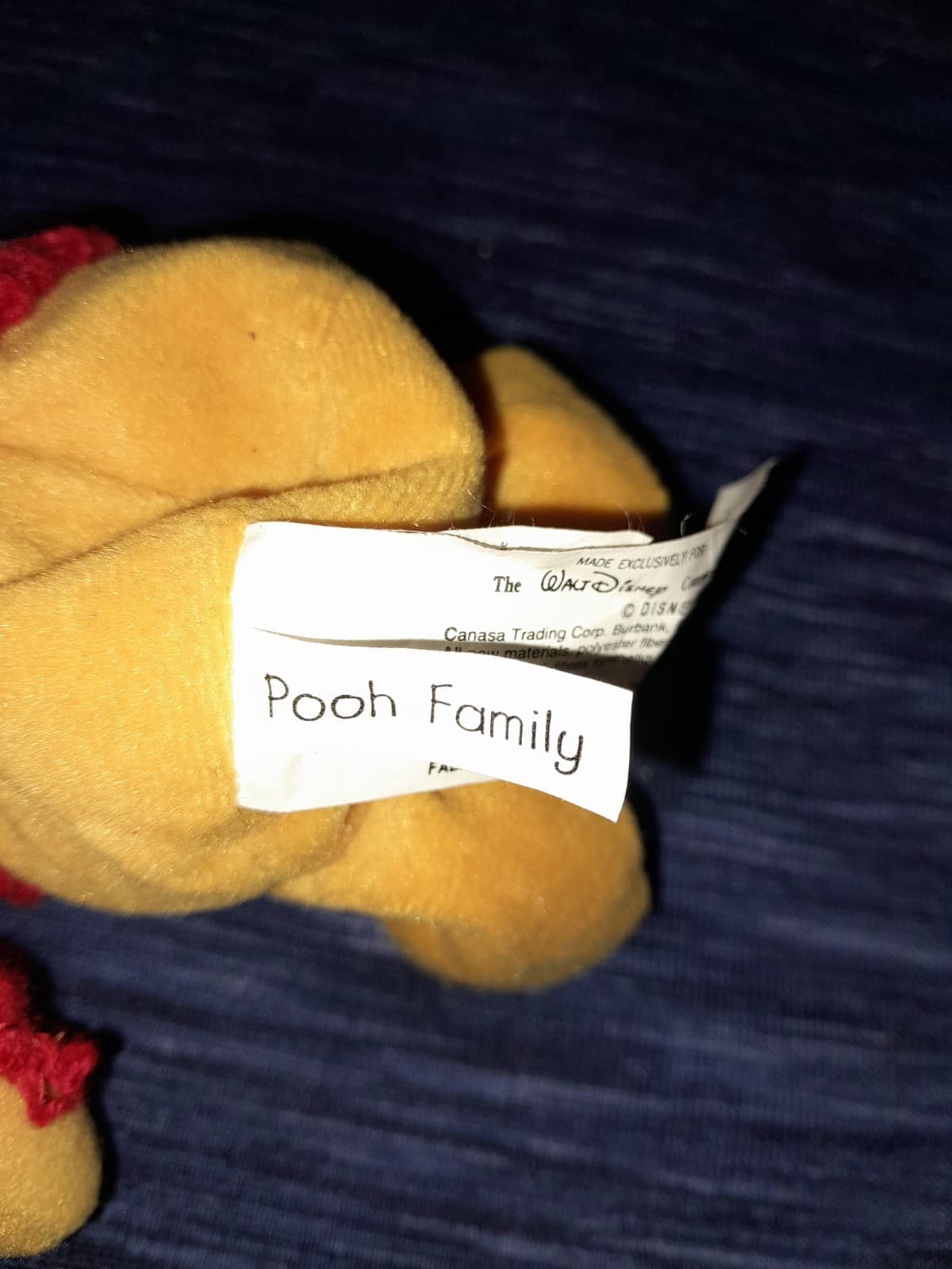 Winnie The Pooh Snowflake Sweater Pooh Family Bean Bag Plush Disney Store 1998 - Thumbnail 10
