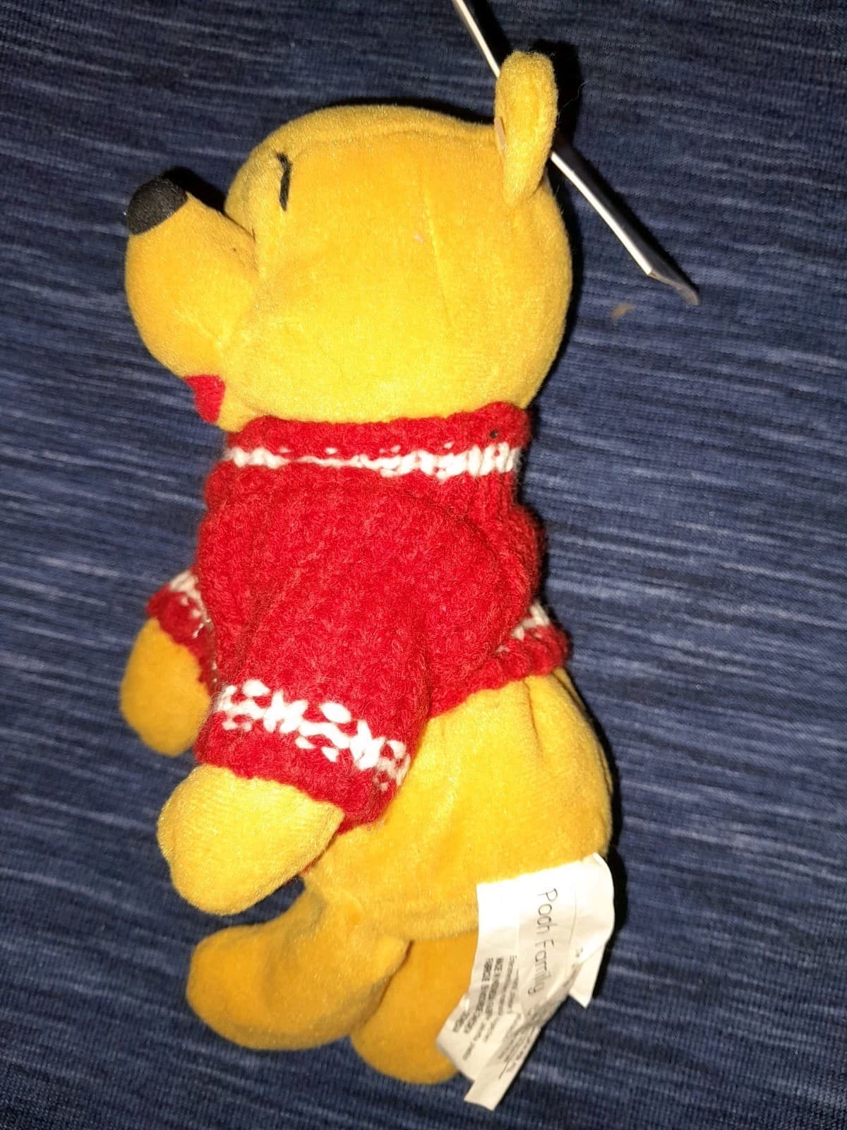 Winnie The Pooh Snowflake Sweater Pooh Family Bean Bag Plush Disney Store 1998 - Thumbnail 4