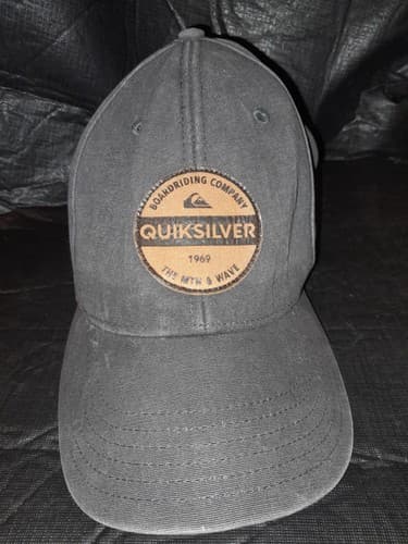 Quiksilver Hat Boardriding Company Since 1969, The Mtn & Wave Patch Gray Cap - Thumbnail 2