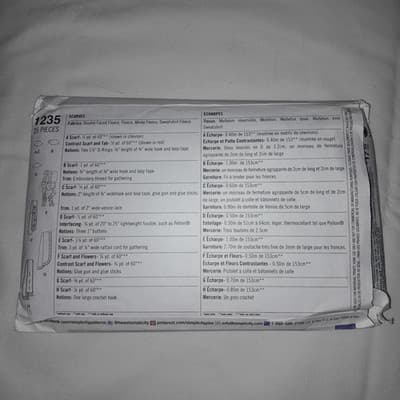 Simplicity Pattern 1235 aka S0470 Scarf Scarves Neckwear Dickie Easy To Sew UC - Thumbnail 2
