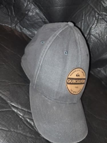 Quiksilver Hat Boardriding Company Since 1969, The Mtn & Wave Patch Gray Cap - Thumbnail 3