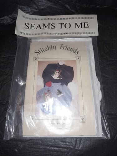 Snowmen Cross Stitch & Applique Kit New Christmas Seams To Me Stitching Friends - Image 1