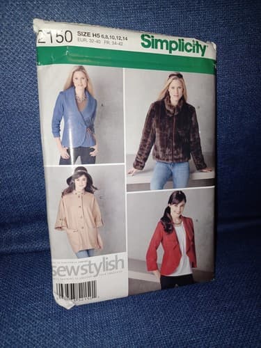 Simplicity 2150 Sewing Pattern Women’s Jackets Blazer Coat Sz 6-14 Uncut - Image 1