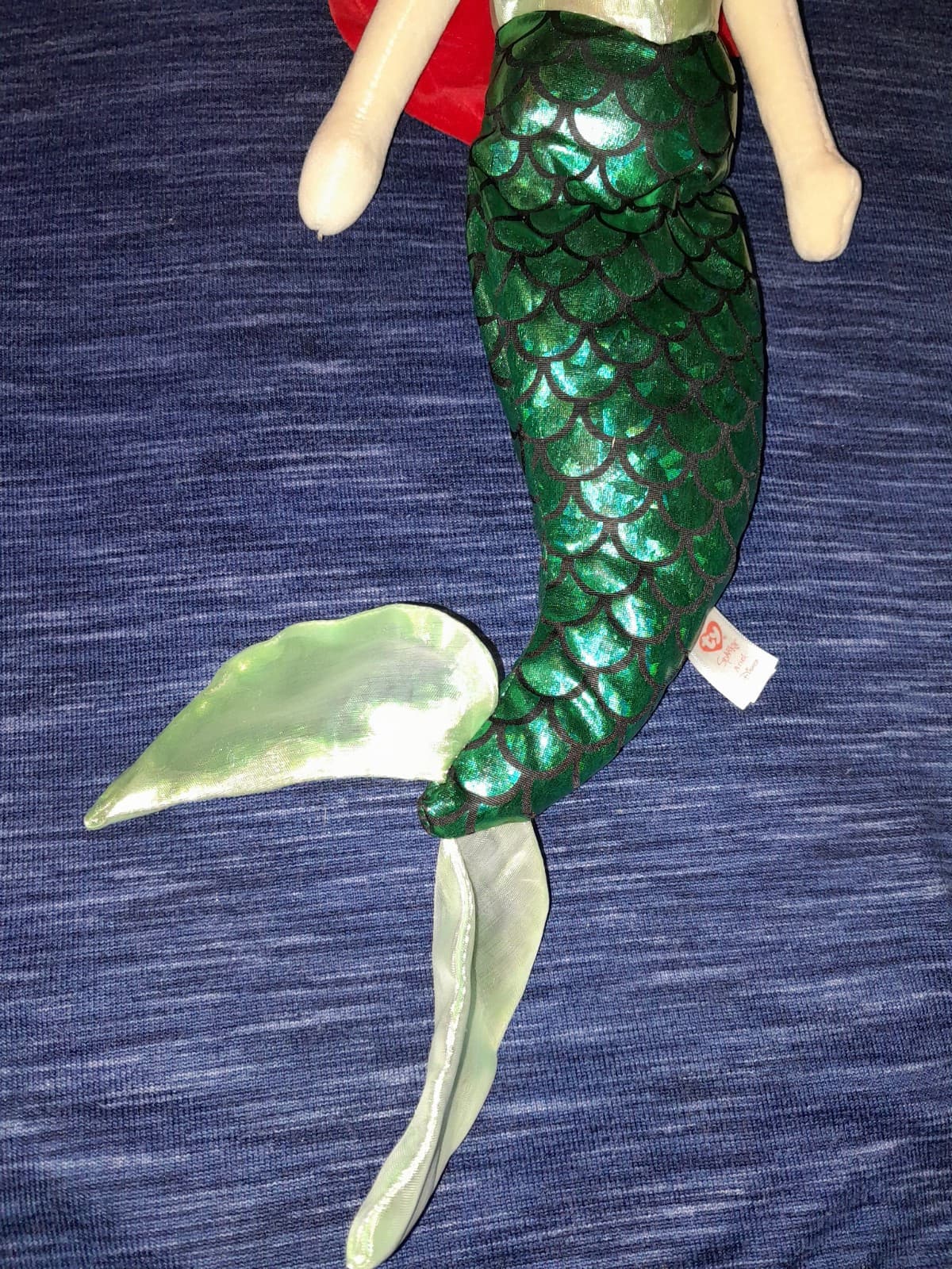 TY Sparkle Ariel Disney Sequin Glitter Stuffed Plush The Little Mermaid 20” - Thumbnail 7