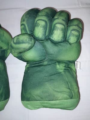 Incredible Hulk Smash Big Fists Soft Plush Toy Boxing Hands Pair Cosplay - Thumbnail 3