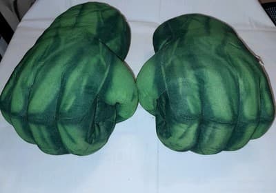 Incredible Hulk Smash Big Fists Soft Plush Toy Boxing Hands Pair Cosplay - Thumbnail 10
