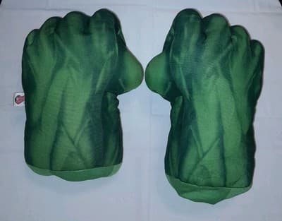 Incredible Hulk Smash Big Fists Soft Plush Toy Boxing Hands Pair Cosplay - Thumbnail 5