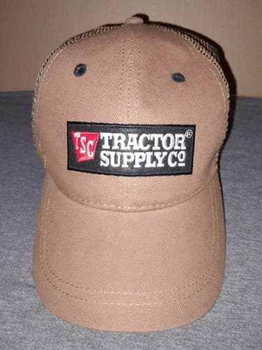 Brown Tractor Supply Company Logo Baseball Cap Adjustable Hat Farm Western Style - Image 1