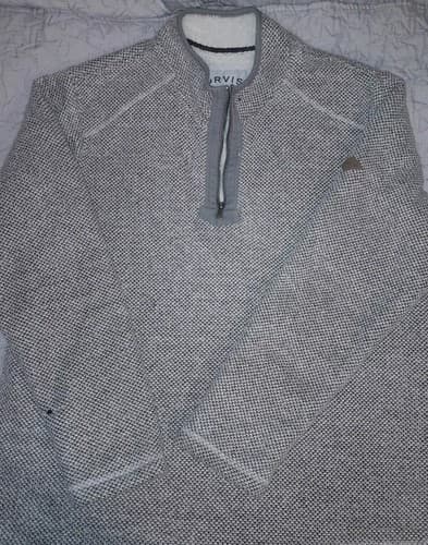 Orvis Mens Sherpa Lined 1/4 Quarter Zip Pullover Fleece Gray Sweater Size XL - Image 1