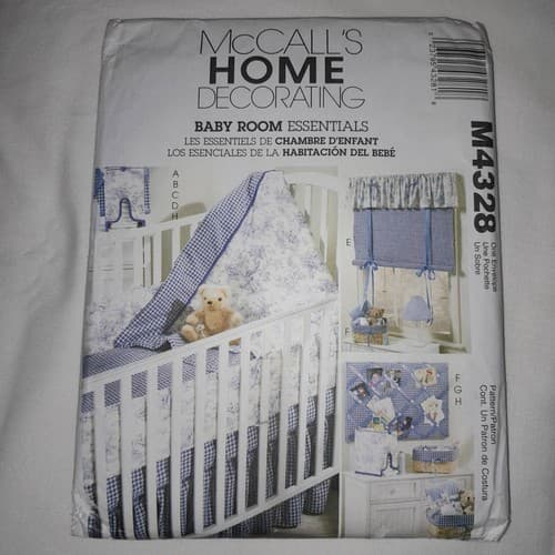 McCalls M4328 Pattern Baby Room Essentials Vintage inspired Nursery Quilt UC - Image 1