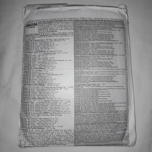 McCalls Crafts M6096 Sewing Pattern Multi Quilt Wall Hanging Nursery Decor UC - Thumbnail 3