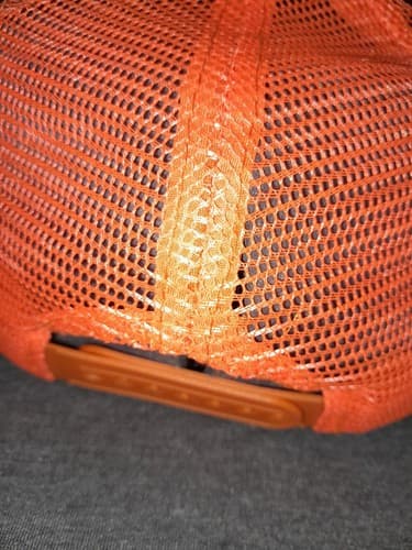 Hunters Will do anything for a Buck Hunting Cap Orange / Camo Loop Back Hat - Thumbnail 4