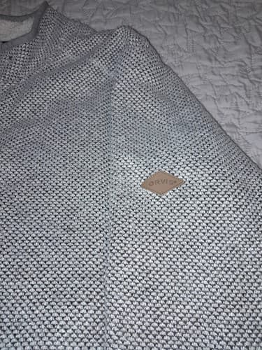 Orvis Mens Sherpa Lined 1/4 Quarter Zip Pullover Fleece Gray Sweater Size XL - Thumbnail 3