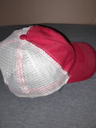 Buc-ees Strapback Red Trucker Hat Embroidered Logo Mesh Back Baseball Cap - Thumbnail 5