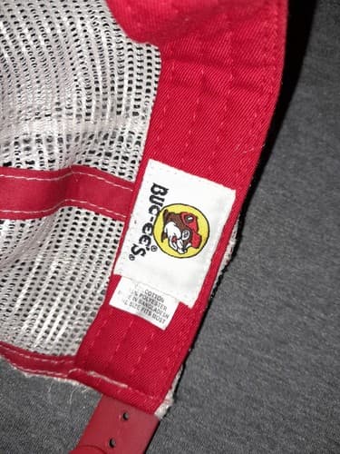 Buc-ees Strapback Red Trucker Hat Embroidered Logo Mesh Back Baseball Cap - Thumbnail 8