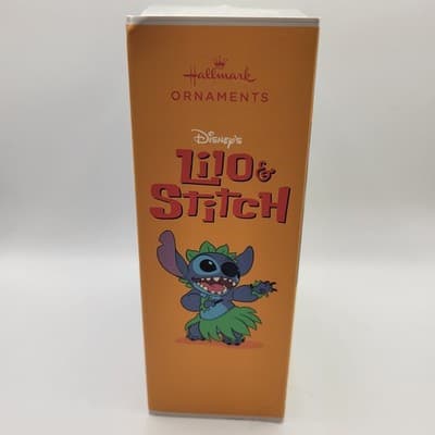 Hallmark Disney Lilo & Stitch 2 Pc Christmas Tree Ornament Box set Display Decor - Thumbnail 3