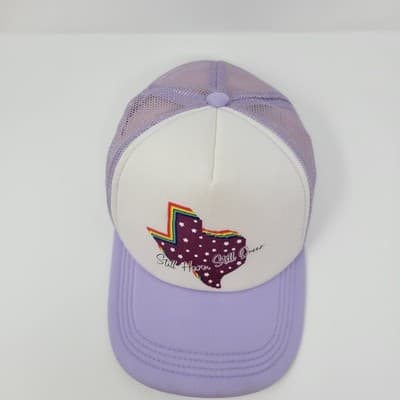 TEXAS PRIDE Trucker Style Mesh Adjustable Purple HAT CAP Still Here Still Queer - Thumbnail 8