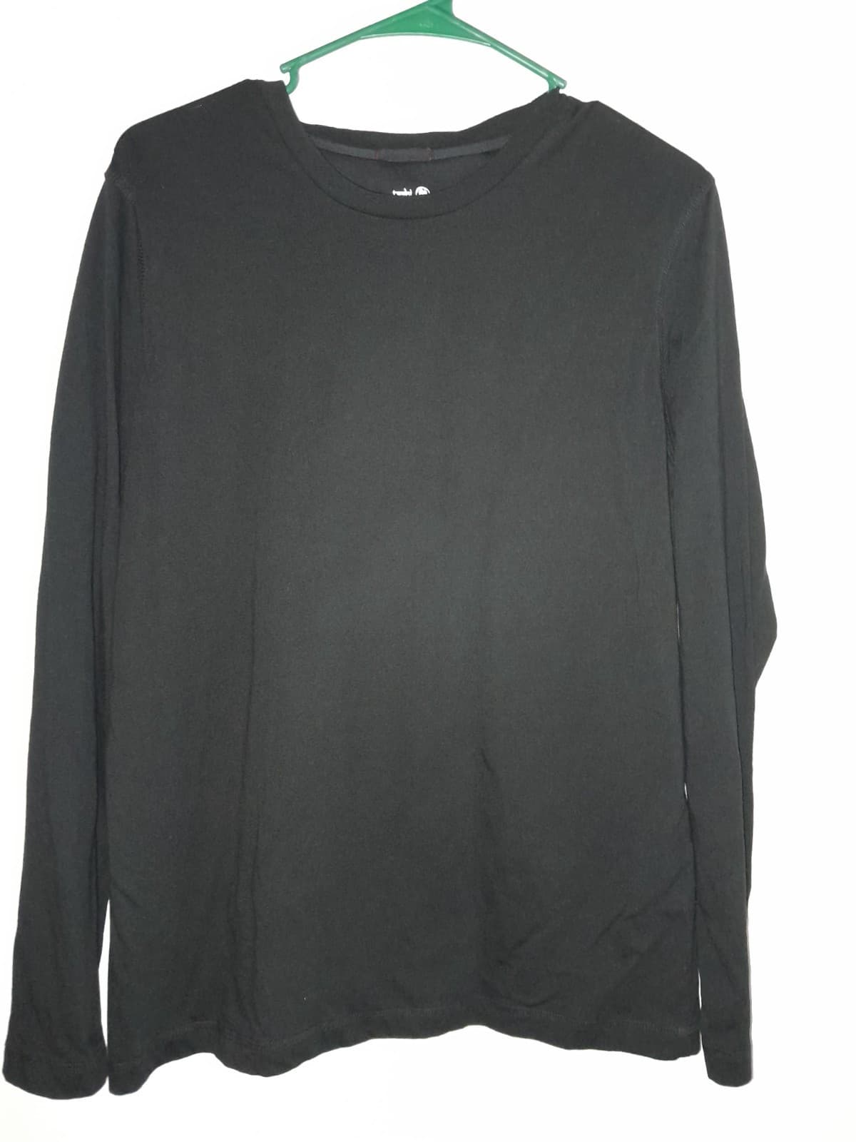 Tashi Tshirt Black Knit Crew Long Sleeve M Medium Soft Blokecore Minimalist - Image 1