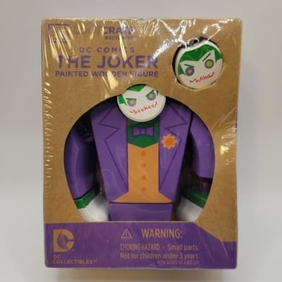 Loot Crate Exclusive The Joker Painted Wooden Figure DC Comics 2015 Brand New - Image 1