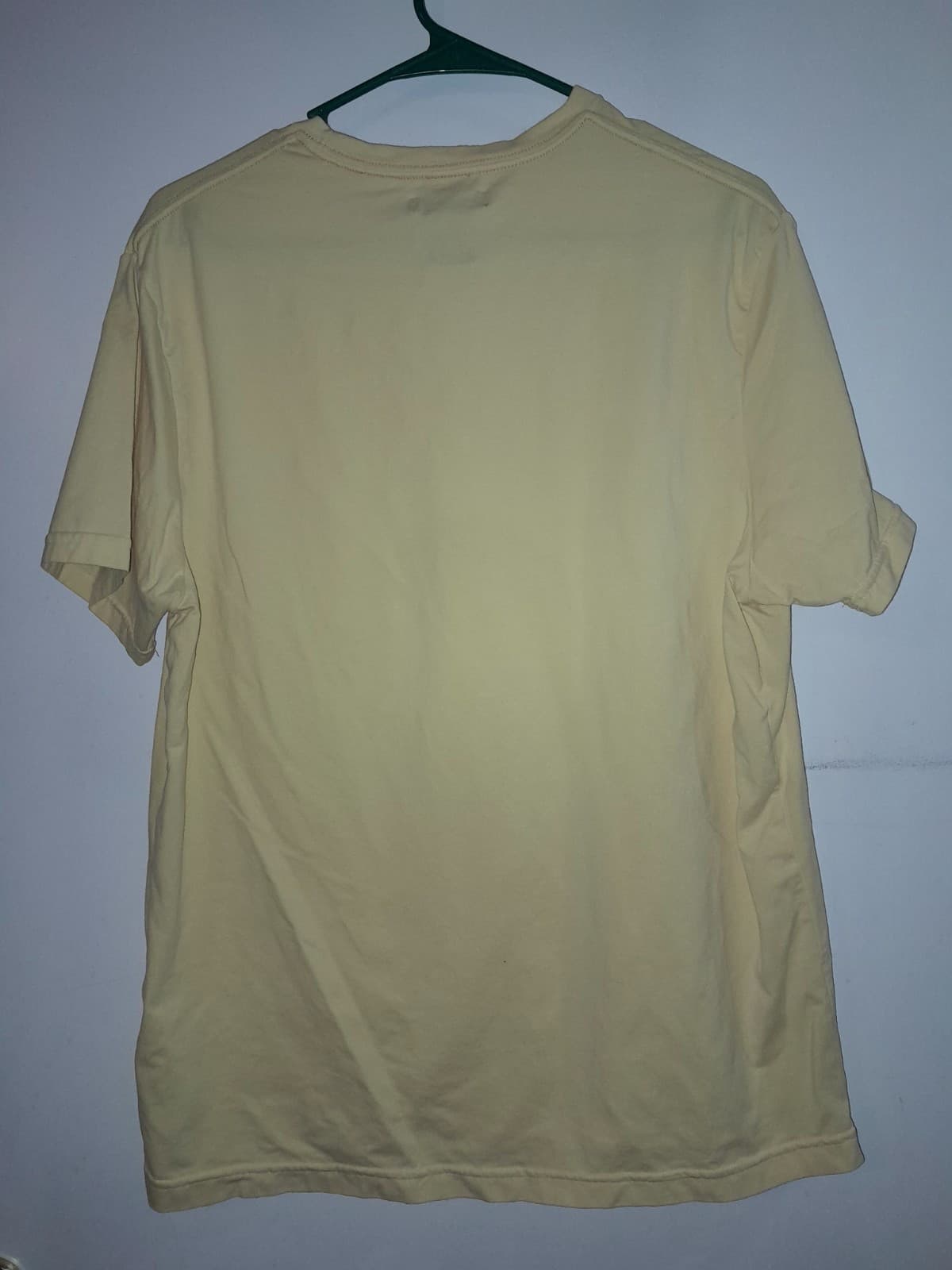 JF J. Ferrar T-Shirt Mens Large Solid Yellow Crew Neck Short Sleeve Modern Fit - Thumbnail 4