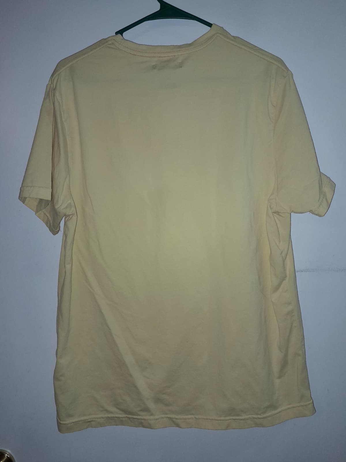 JF J. Ferrar T-Shirt Mens Large Solid Yellow Crew Neck Short Sleeve Modern Fit - Thumbnail 3