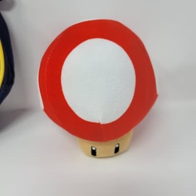 Super Mario 1 Up Mushroom Holographic Round Bag 10” + Plush Nintendo Set Bundle - Thumbnail 4