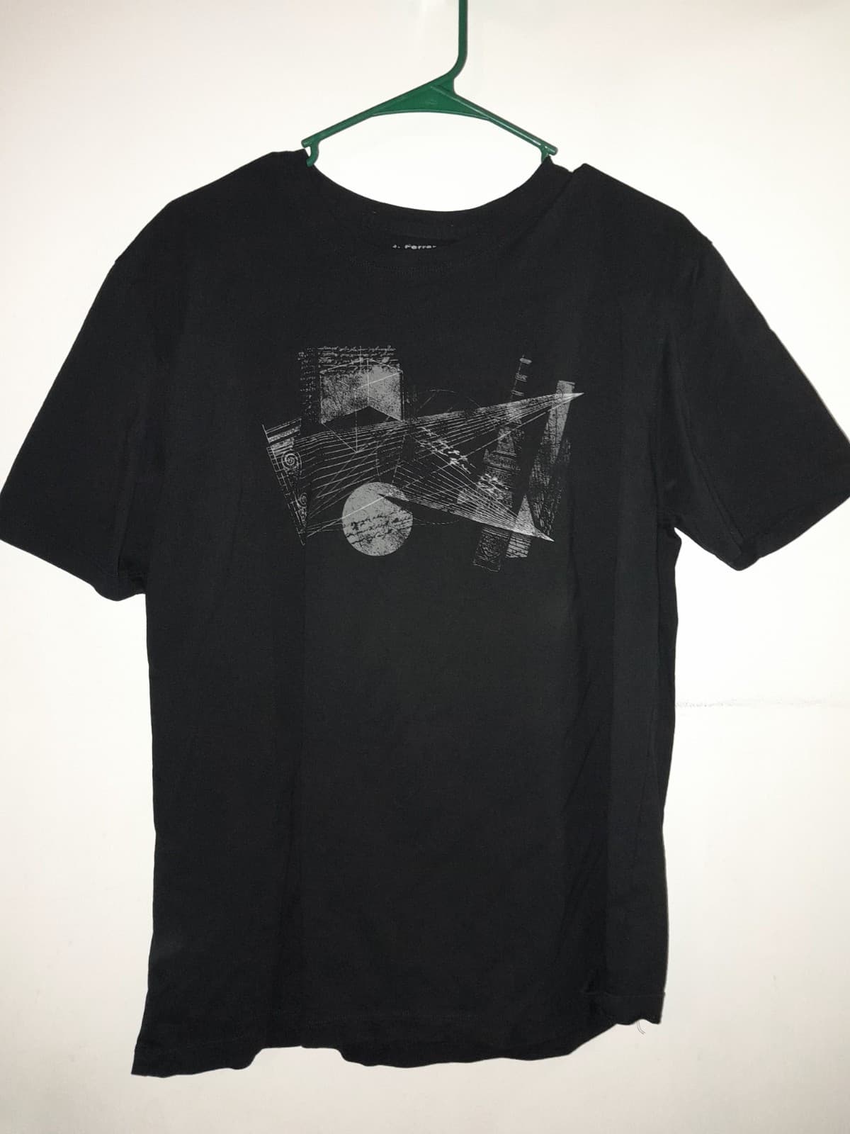 J Ferrar Black Graphic Tee Mens L Large Retro 90s Skater Hype Street Wear Tshirt - Image 1