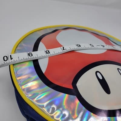 Super Mario 1 Up Mushroom Holographic Round Bag 10” + Plush Nintendo Set Bundle - Thumbnail 9
