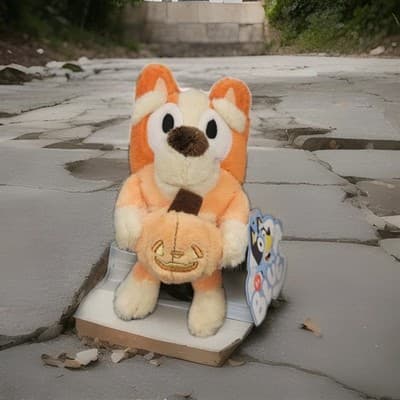 Bluey Bingo Halloween Plush Pumpkin Toy Collectible Stuffed Animal 6" - Thumbnail 3