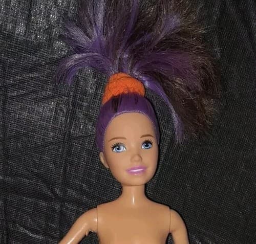 Barbie Sister Skipper Doll Brunette Hair with Purple Streaks Mattel 2016 - Image 1