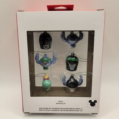 Hallmark Disney Stitch Lilo & Stitch Mini Christmas Ornaments 6-Piece Set NIB - Thumbnail 7