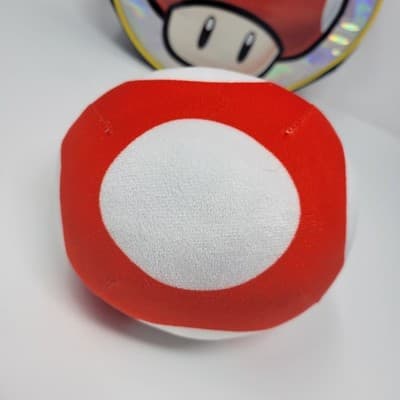 Super Mario 1 Up Mushroom Holographic Round Bag 10” + Plush Nintendo Set Bundle - Thumbnail 6