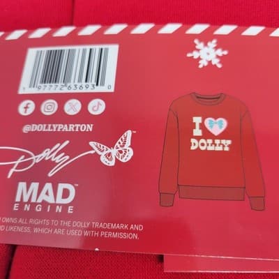 Dolly Parton I Love Dolly Red Sweatshirt & Jogger Lounge Set Women’s Large NWT - Thumbnail 14