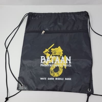 Bataan Memorial Death March Drawstring Backpack White Sands Missile Range Bag - Thumbnail 2