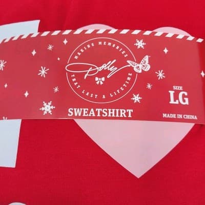 Dolly Parton I Love Dolly Red Sweatshirt & Jogger Lounge Set Women’s Large NWT - Thumbnail 4