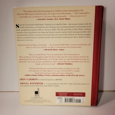 Ruth Bader Ginsburg Notorious RBG Hardcover Biography 2015 Dey Street Books - Thumbnail 8