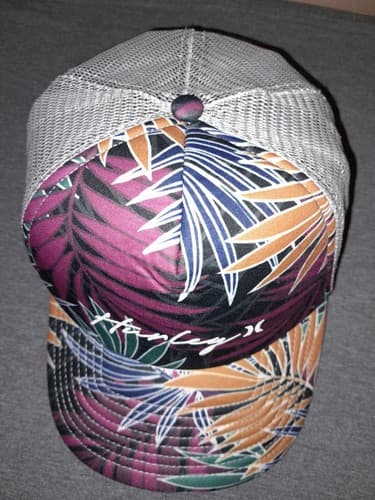 HURLEY With ICON SCRIPT TRUCKER Mesh Back Snapback Floral Print - Thumbnail 5