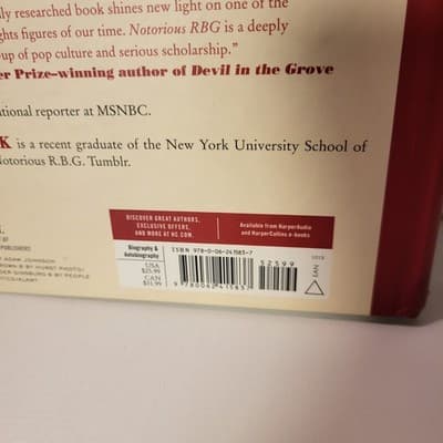 Ruth Bader Ginsburg Notorious RBG Hardcover Biography 2015 Dey Street Books - Thumbnail 9