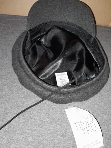 Time and Tru Women's Felt Cabbie Hat, Grey - Thumbnail 8