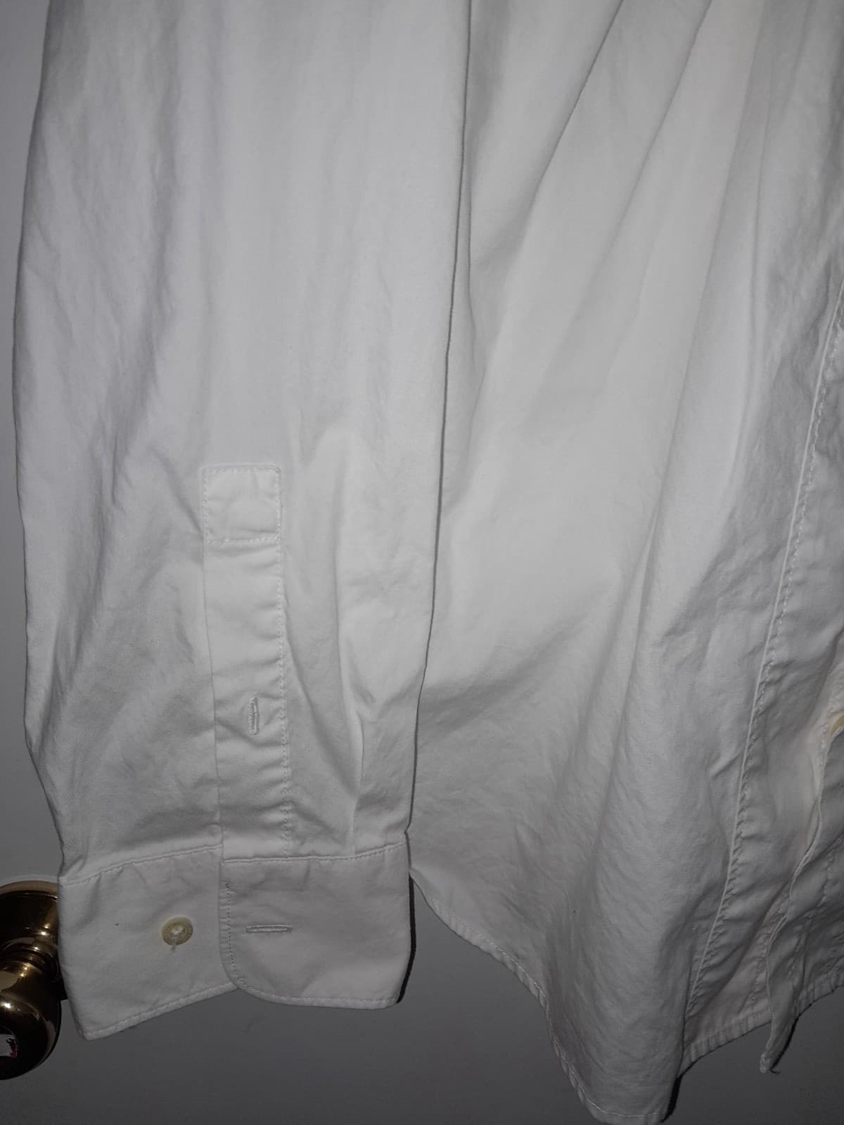 William Rast Mens XXL Covered Button Up Shirt Long Sleeve White Fly Front - Thumbnail 3
